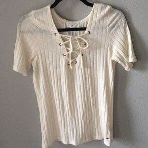 Never worn Lace up shirt